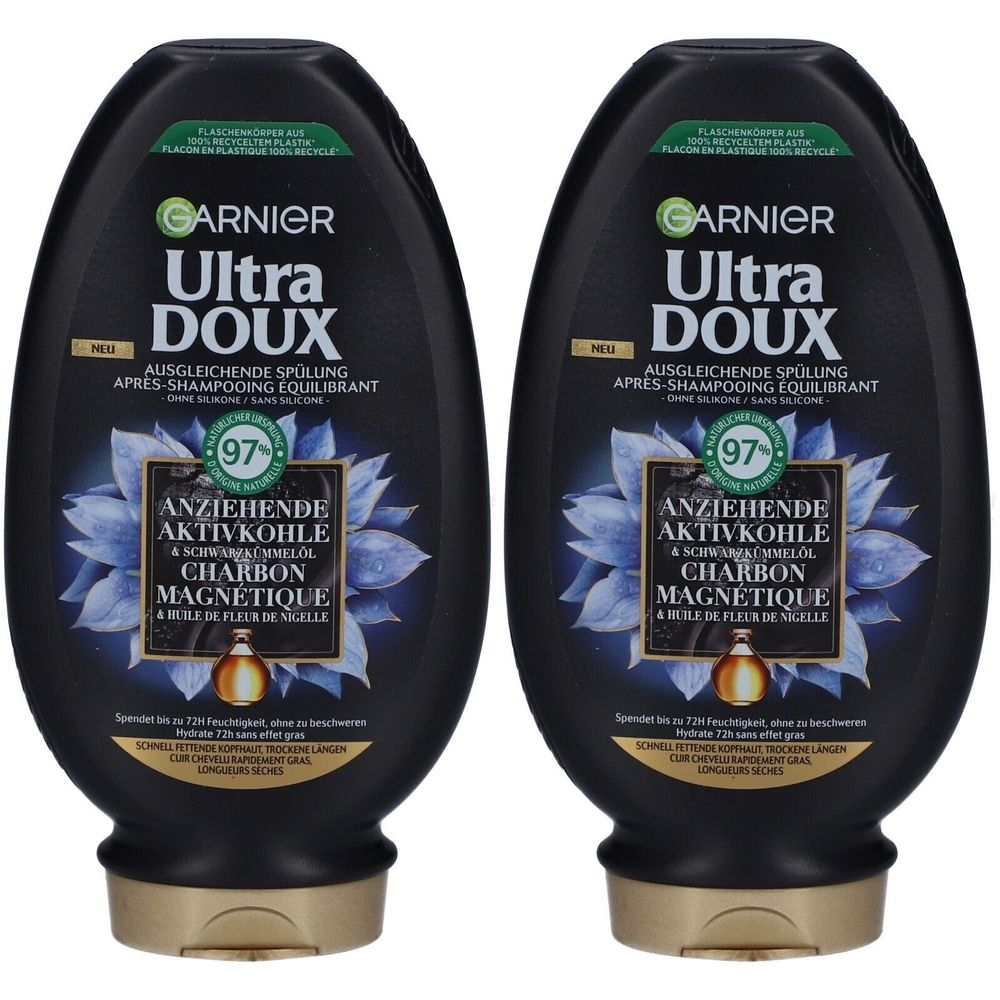 Garnier Ultra Doux Ausgleichende Haarspülung mit magnetischer Kohle