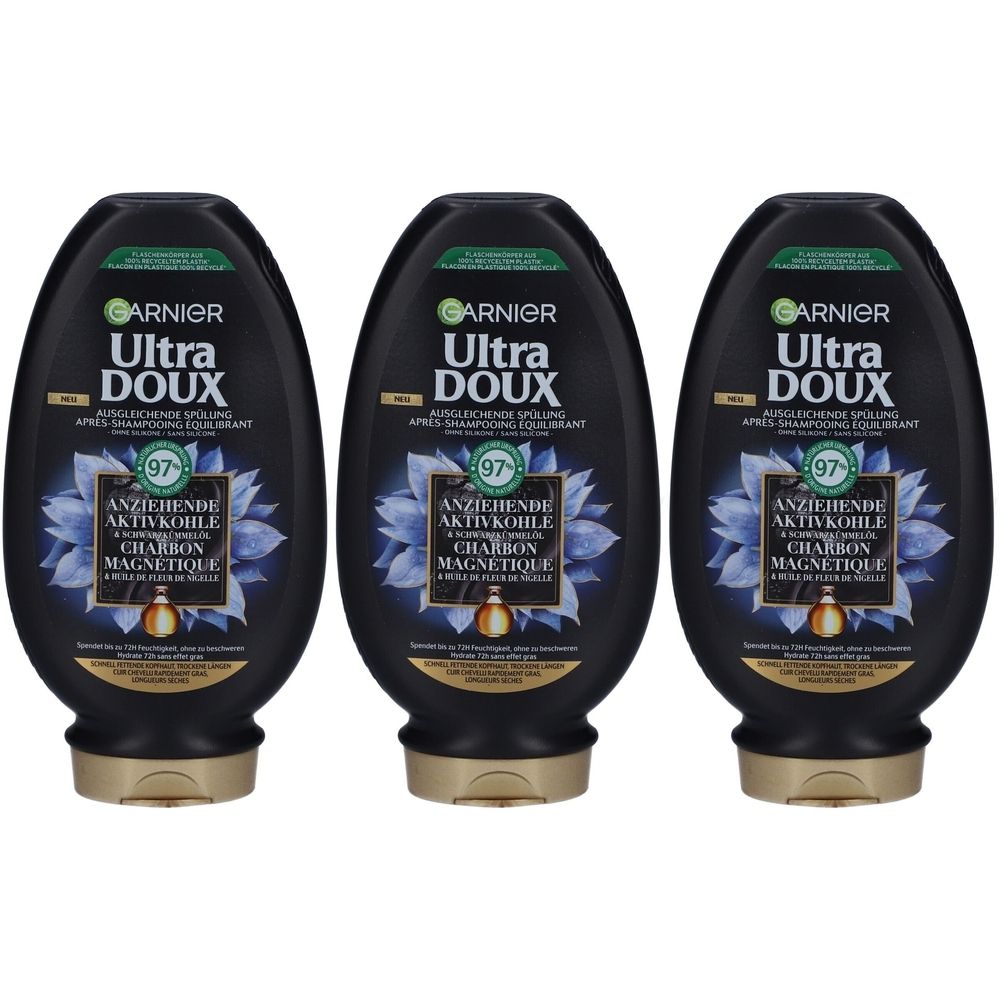 Garnier Ultra Doux Ausgleichende Haarspülung mit magnetischer Kohle