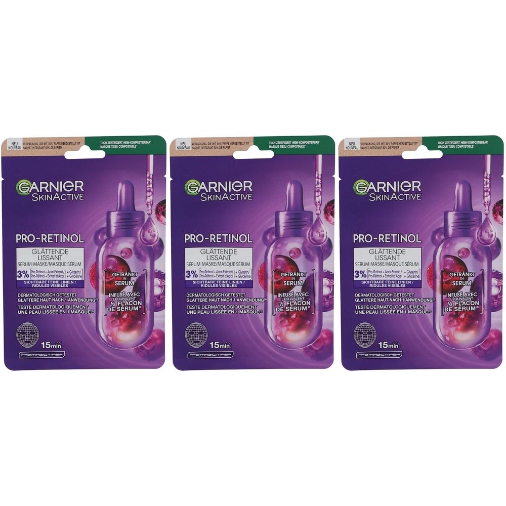 Garnier Pro-Retinol Glättende Serum-Maske
