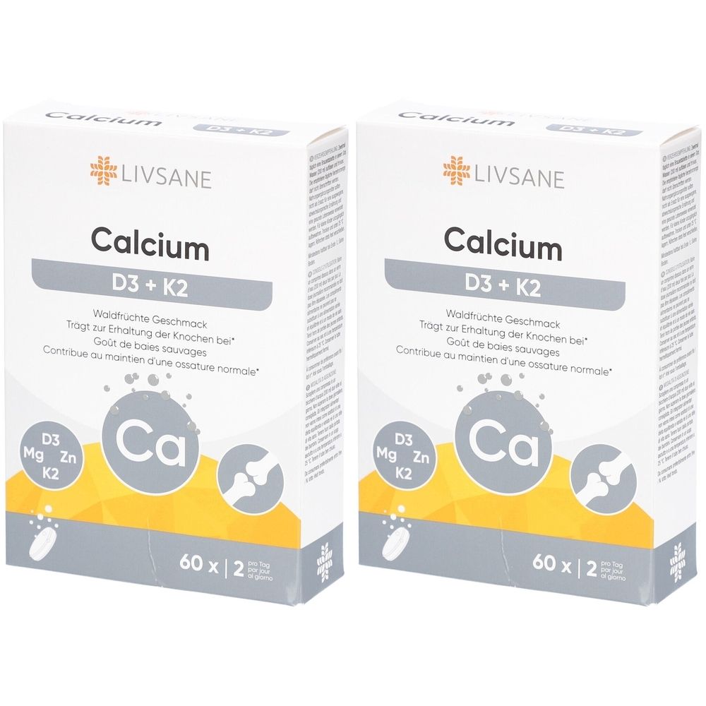 Livsane Calcium D3 + K2 - Wildbeerengeschmack