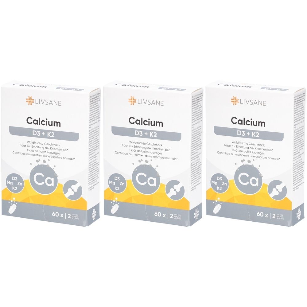 Livsane Calcium D3 + K2 - Wildbeerengeschmack