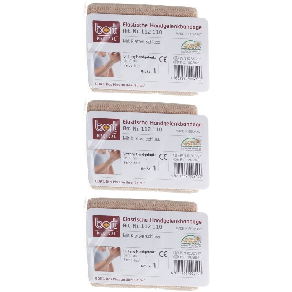 Bort Klettverschluss-Armband 8 cm GR1 17 cm