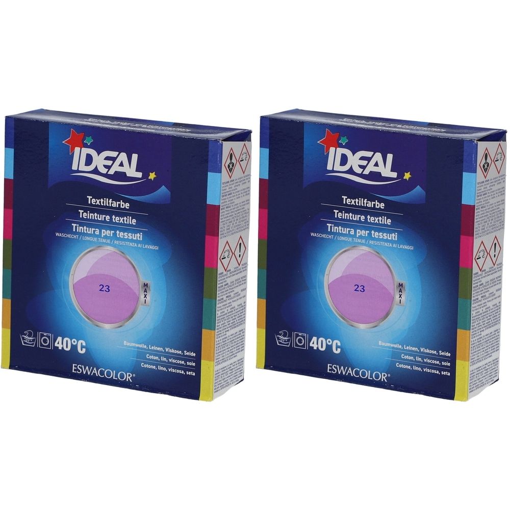 Ideal® Maxi Textilfarbe No23 Flieder für Baumwolle, Leinen, Viskose & Seide