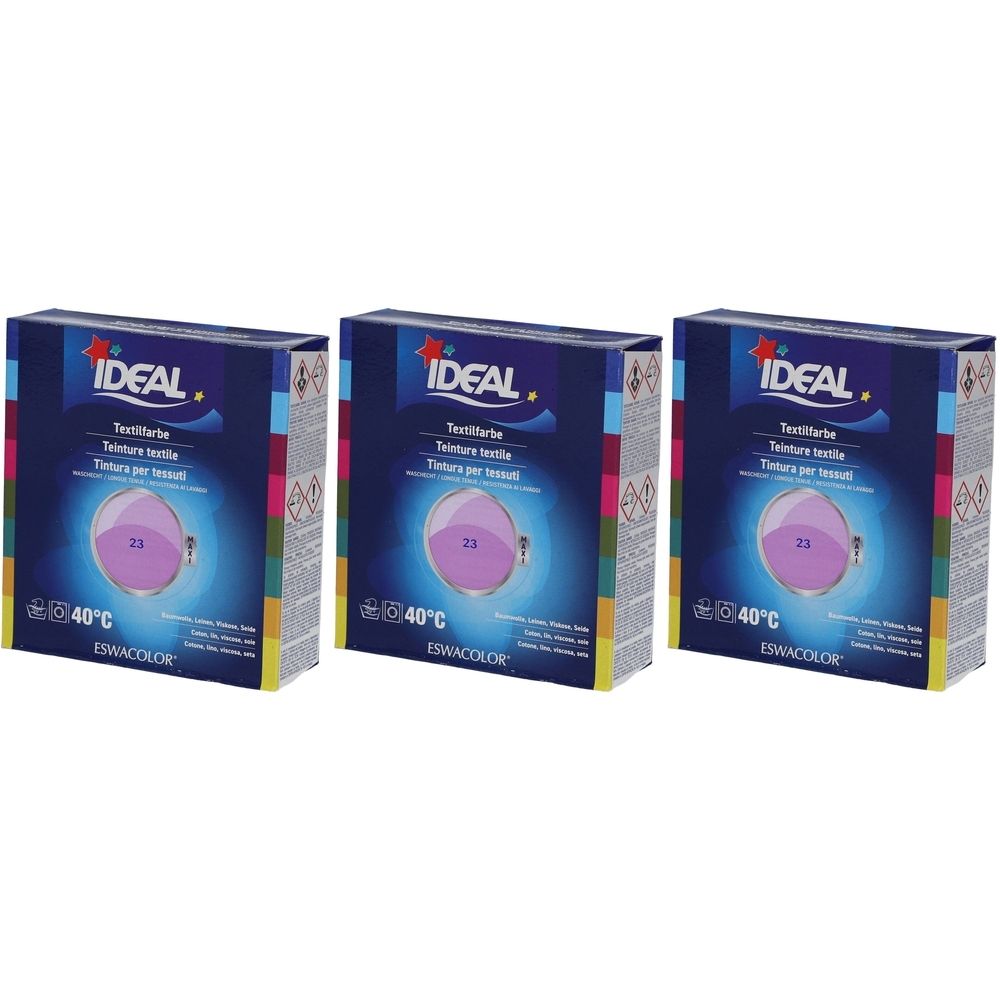 Ideal® Maxi Textilfarbe No23 Flieder für Baumwolle, Leinen, Viskose & Seide