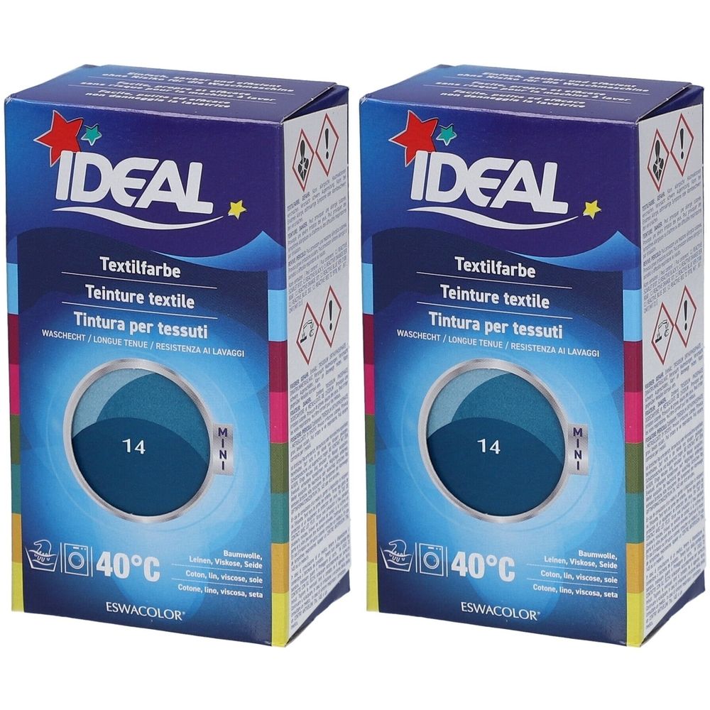 Ideal Mini Langanhaltende Textilfarbe - 14 Petrolblau
