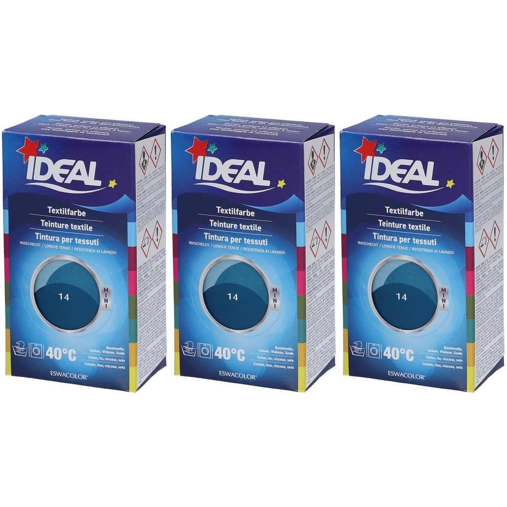Ideal Mini Langanhaltende Textilfarbe - 14 Petrolblau