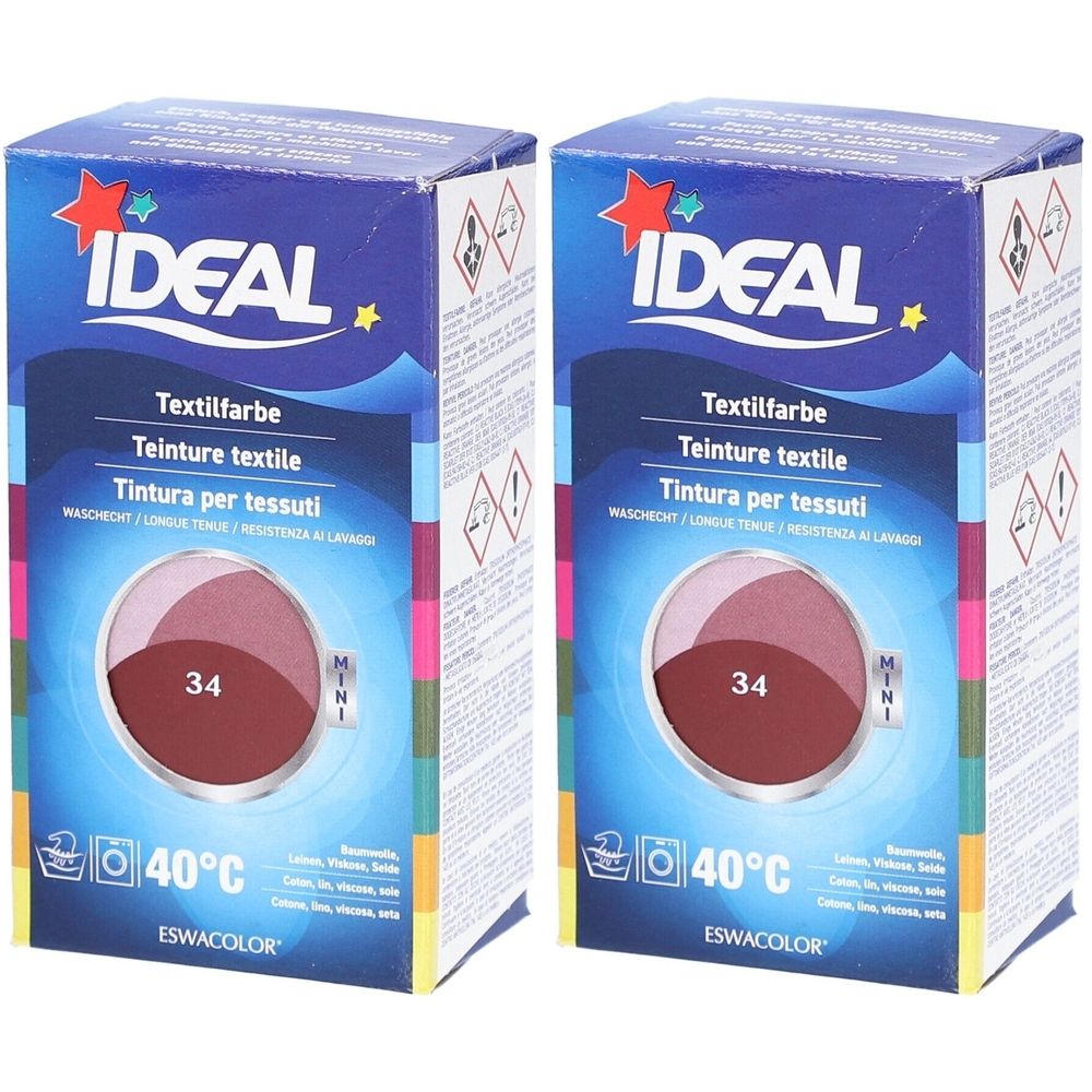 Ideal Mini Langanhaltende Textilfarbe - 34 Bordeaux