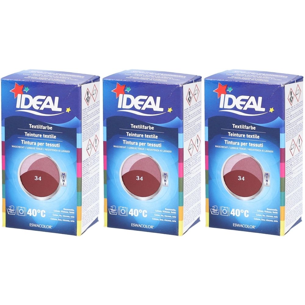 Ideal Mini Langanhaltende Textilfarbe - 34 Bordeaux