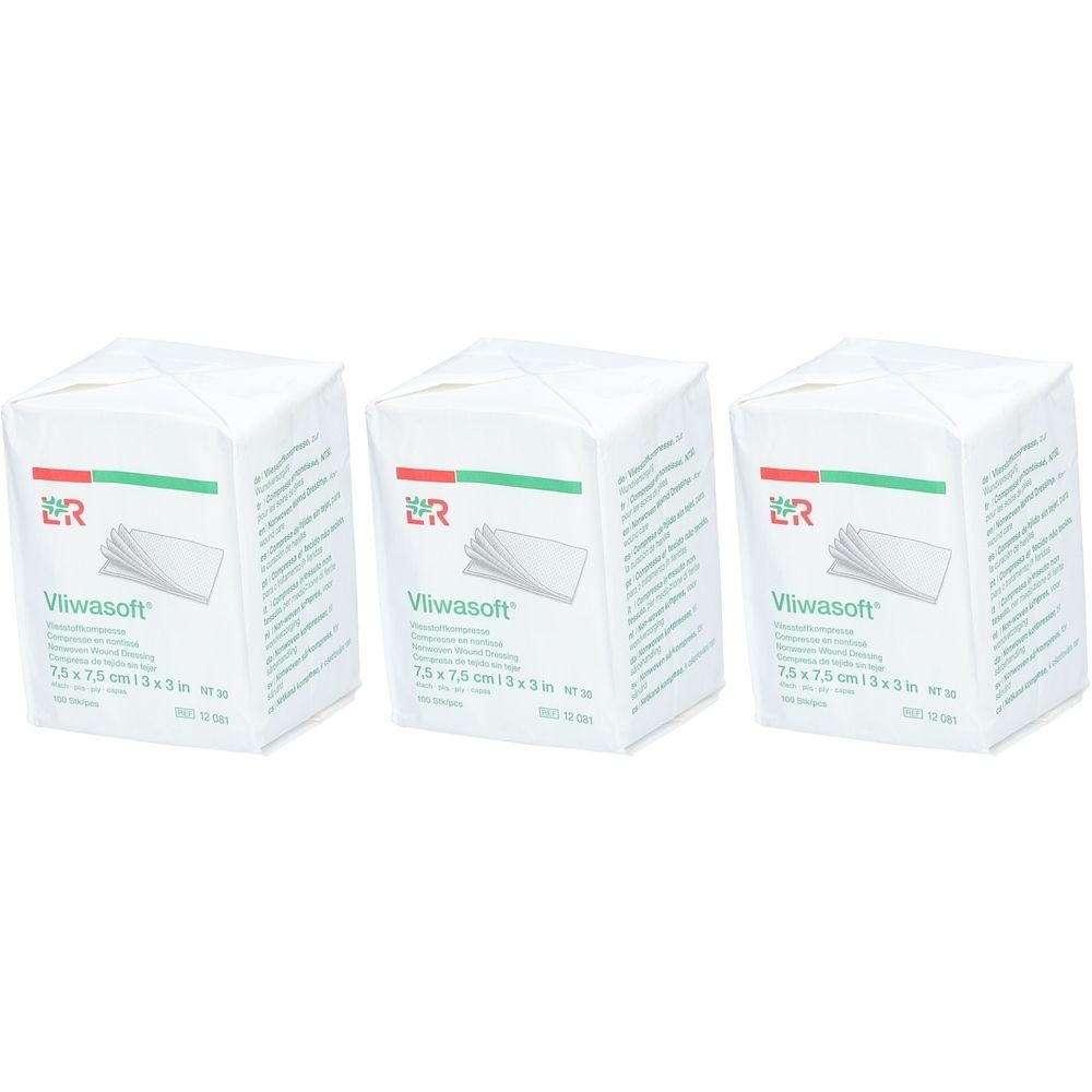 Vliwasoft® Vliesstoffkompresse 7,5 x 7,5 cm