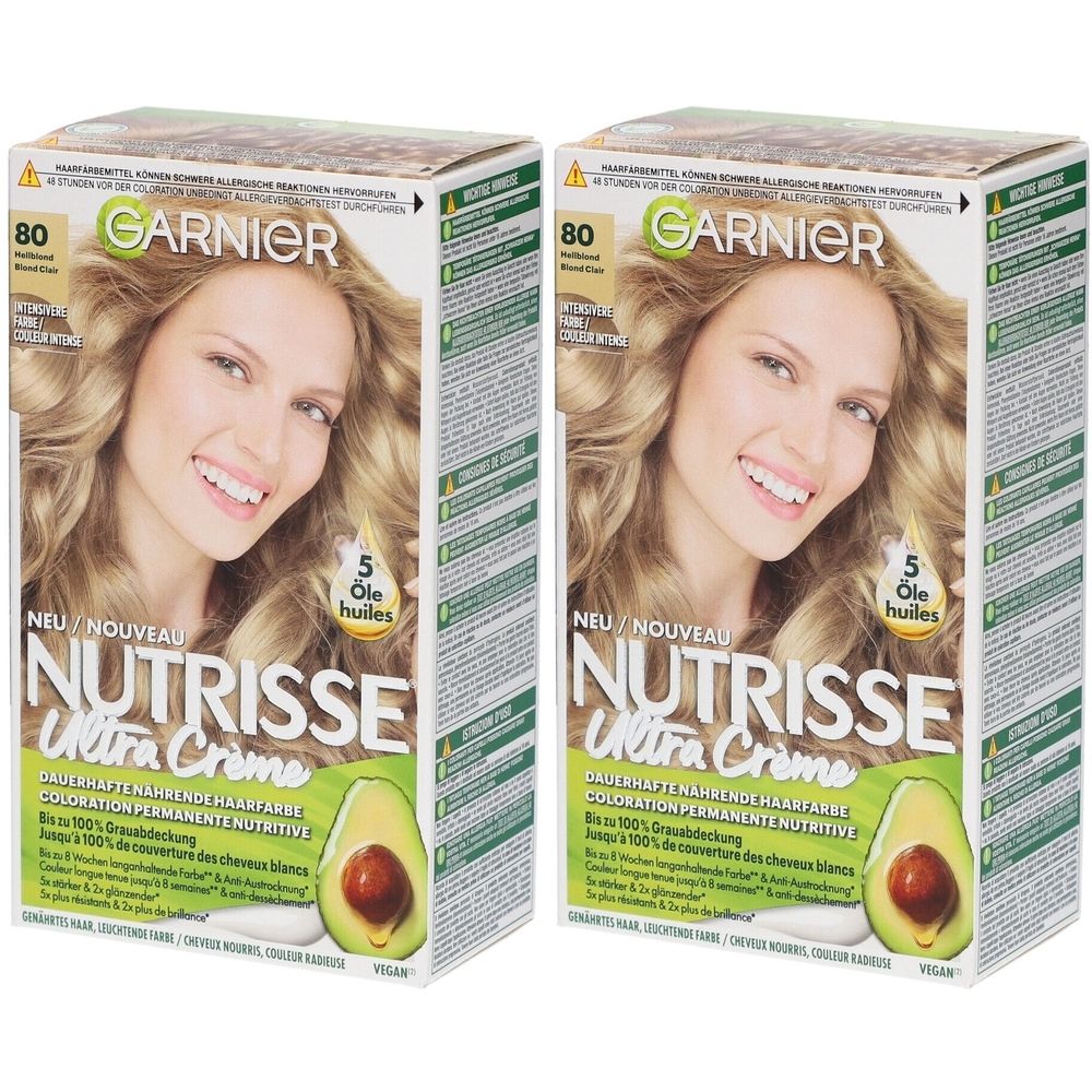 Garnier Nutrisse Crème Nährende permanente Coloration 80 Hellblond