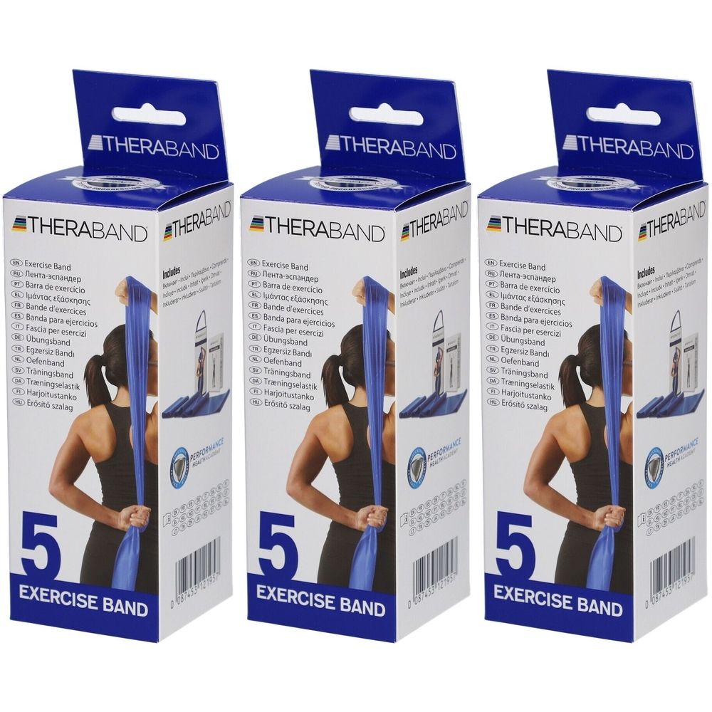 TheraBand 2,5 m – Blau – Extra stark mit Tasche