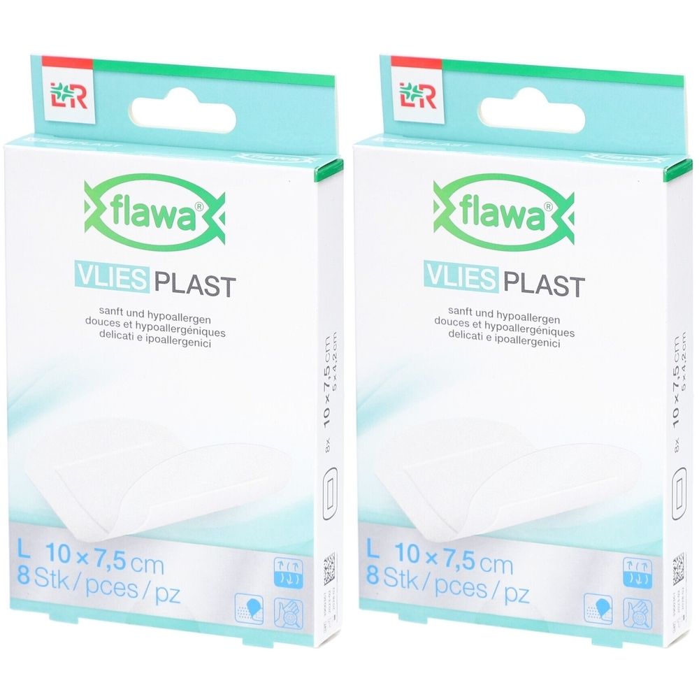 flawa® Vlies Plast Weiches, hypoallergenes Pflaster 10 x 7,5 cm
