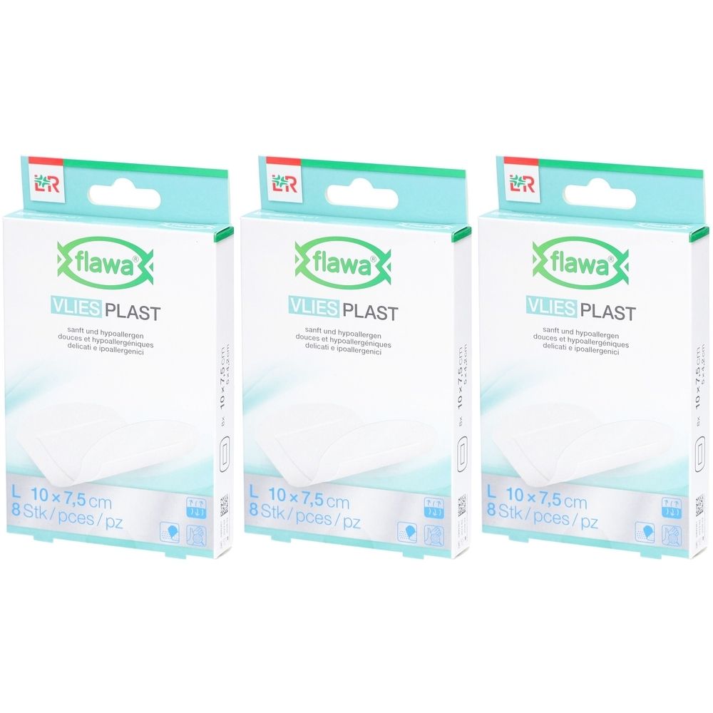 flawa® Vlies Plast Weiches, hypoallergenes Pflaster 10 x 7,5 cm