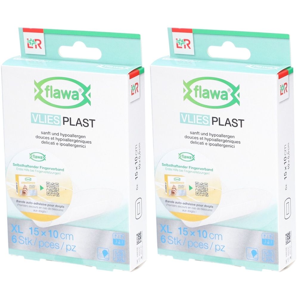 flawa® Vlies Plast Weiches, hypoallergenes Pflaster 10 x 15 cm