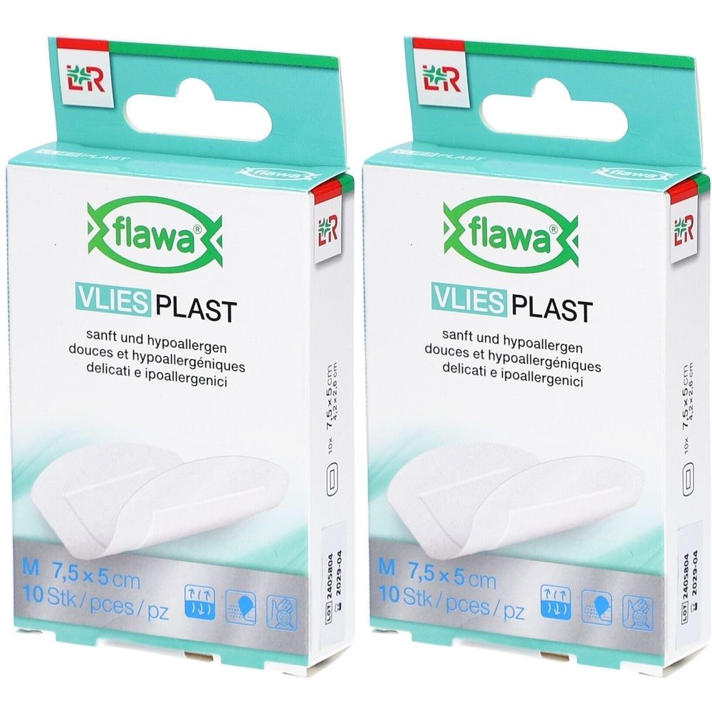 flawa® Vlies Plast Weiches, hypoallergenes Pflaster 7,5 x 5 cm