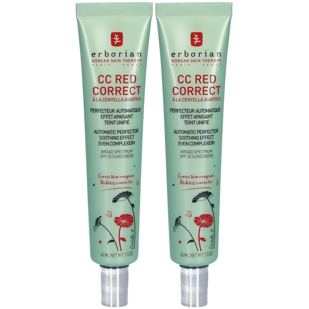 Erborian Korean Skin Therapy Paris Seoul CC Red Correct