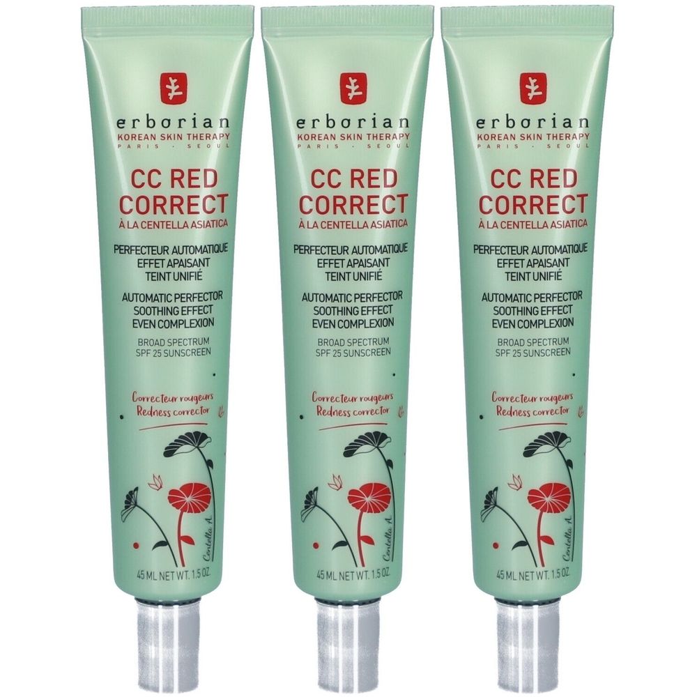 Erborian Korean Skin Therapy Paris Seoul CC Red Correct