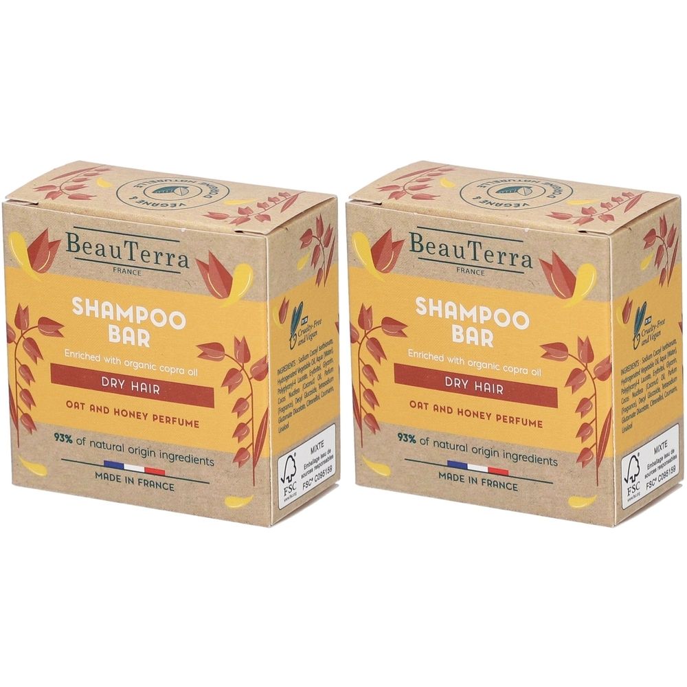 BeauTerra Festes Shampoo - Trockenes und geschädigtes Haar