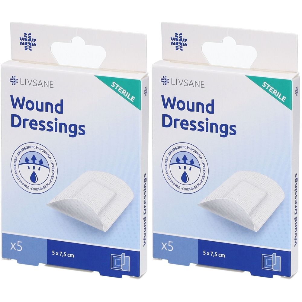 Livsane Sterile Wundpflaster 5 x 7,5 cm