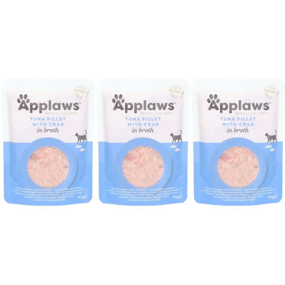 Applaws Thunfisch- und Krabbenfilet Adult Katze - Ergänzungsfuttermittel in Brühe