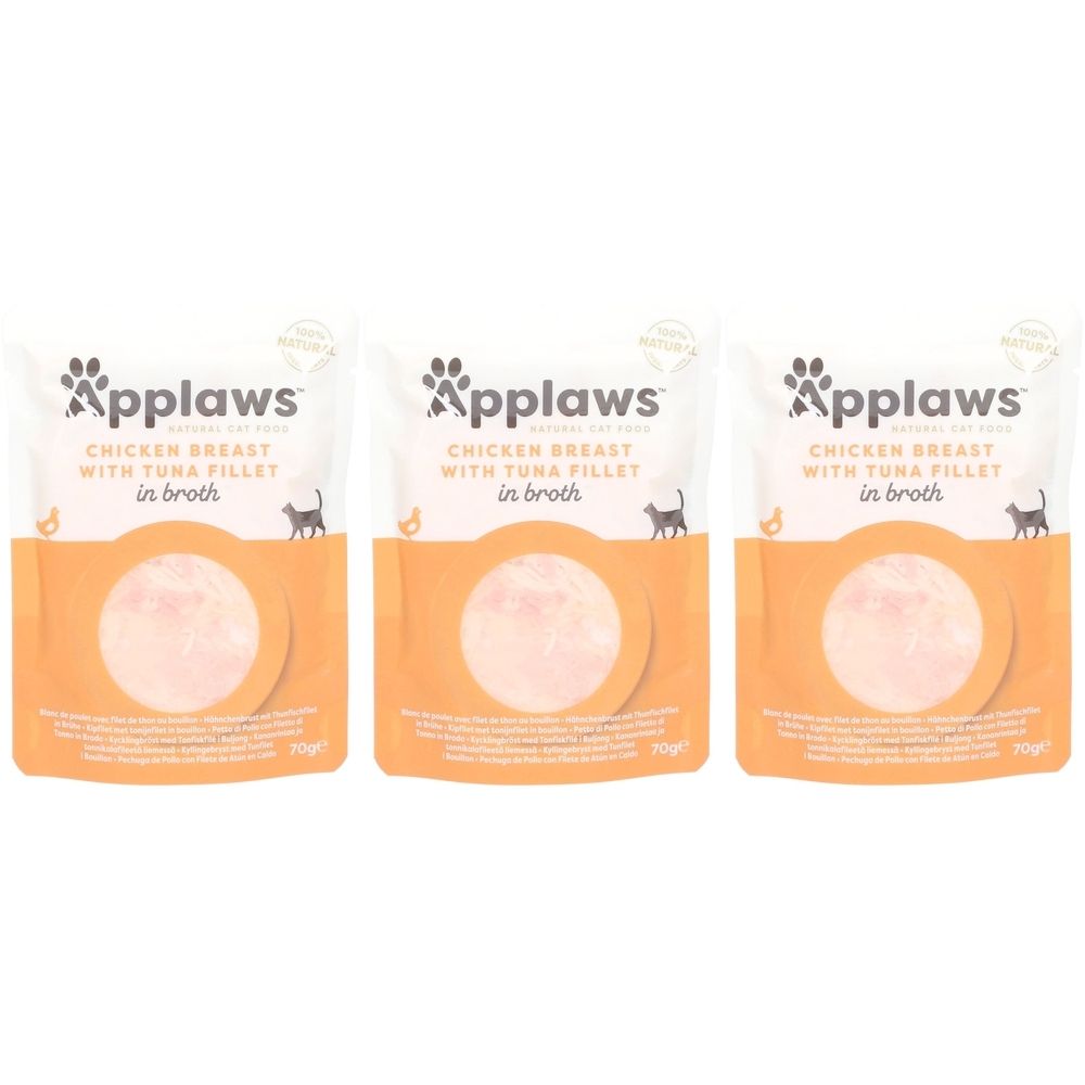 Applaws Huhn & Thunfisch Filet Adult Katze - Ergänzungsfuttermittel in Brühe