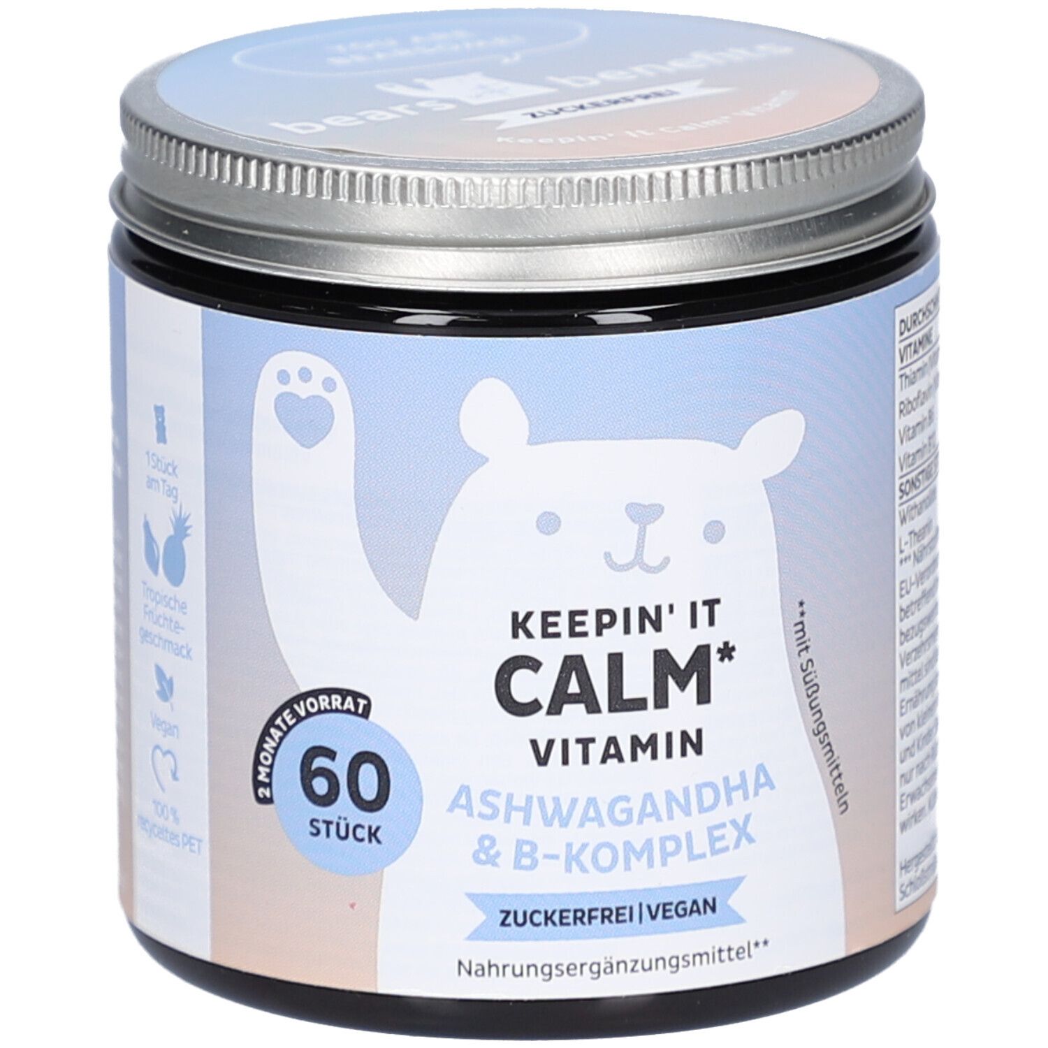 Bears With Benefits® Keepin’ It Calm Vitamin Ashwagandha & B-Complex – 60 Gummies