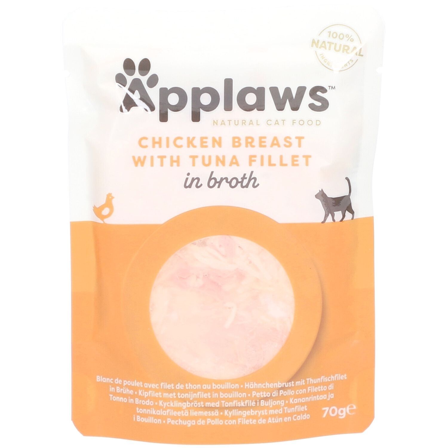Applaws Huhn & Thunfisch Filet Adult Katze - Ergänzungsfuttermittel in Brühe
