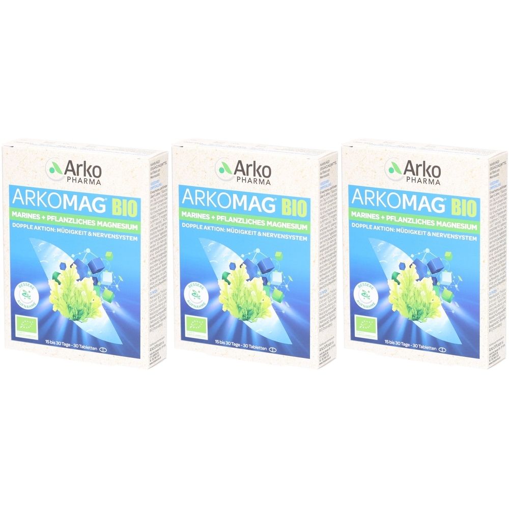 Arkopharma Arkomag BIO – Magnesium aus Meeresalgen für 15–30 Tage