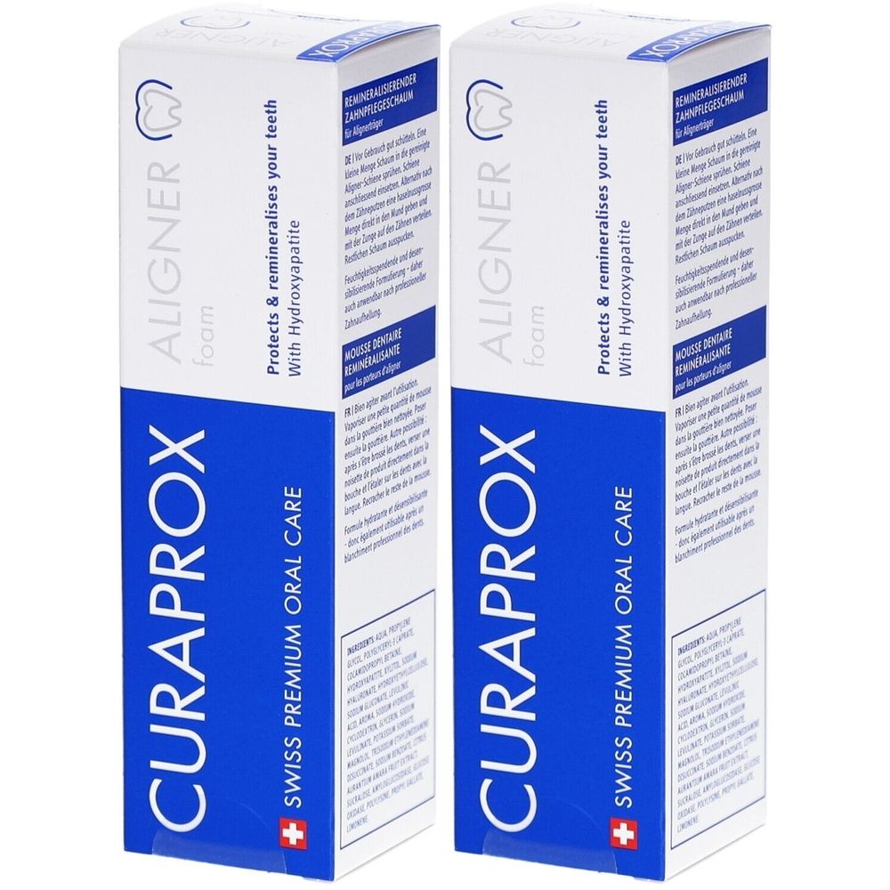 Curaprox® Aligner Foam Zahnpflegeschaum mit Hydroxylapatit