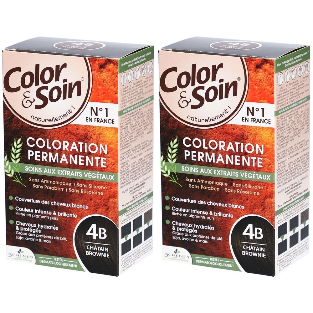Color & Soin® Dauerhafte Haarfarbe 4B Kastanienbraun