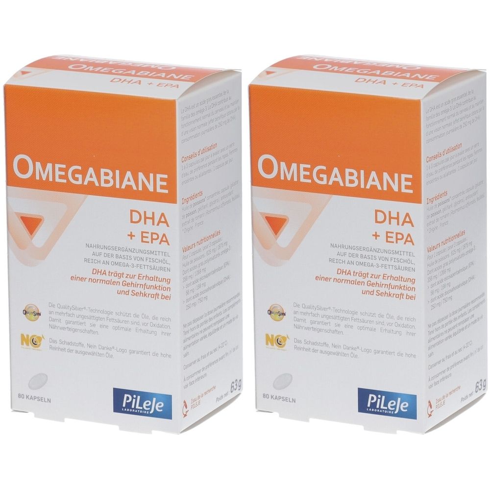 Omegabiane DHA + EPA Kapseln – Fischöl mit Omega-3-Fettsäuren