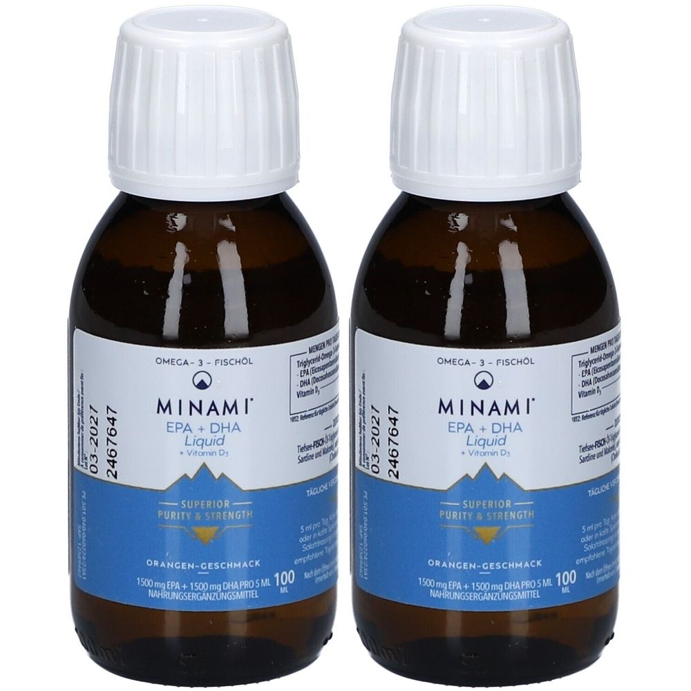 Minami Epa+Dha Liquid - Omega-3 & Vitamin D Orangengeschmack