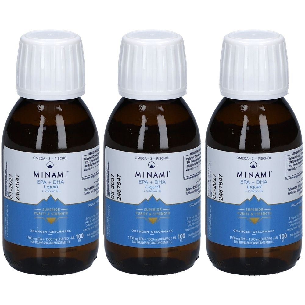 Minami Epa+Dha Liquid - Omega-3 & Vitamin D Orangengeschmack