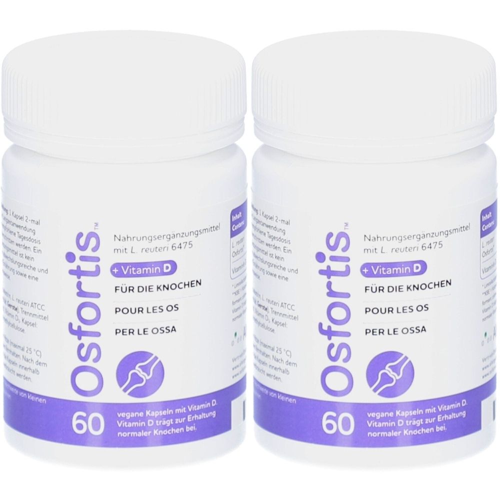 Osfortis + Vitamin D - Vegane Kapseln mit L. reuteri 6475