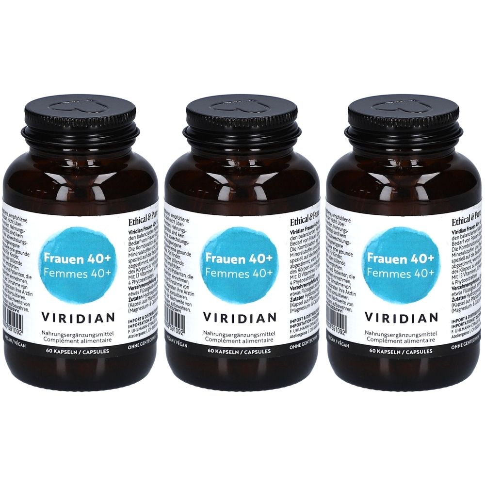 Viridian Frauen 40+ Multivitamine, Mineralien & Phytoextrakte