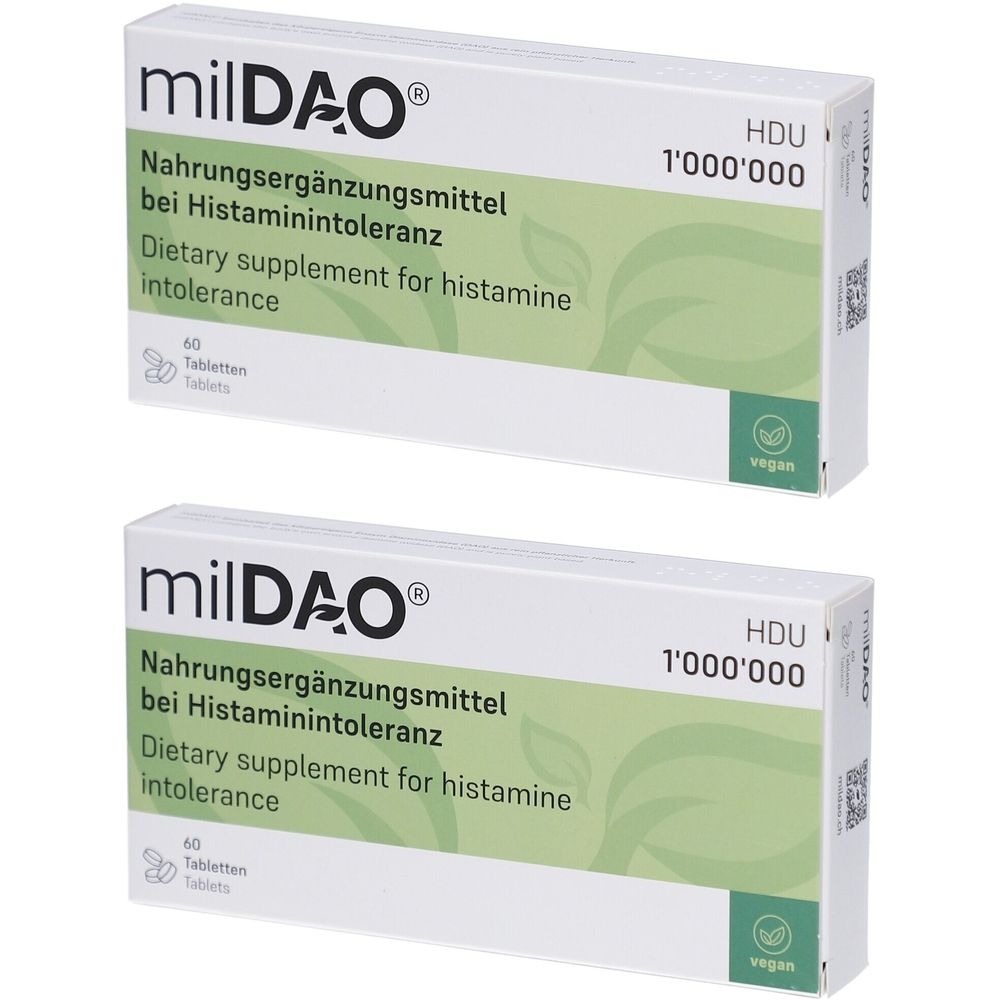 milDAO- Ergänzung bei Histaminintoleranz (Dao)