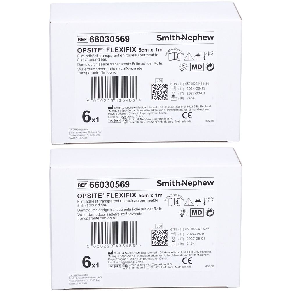 Opsite® Flexifix Transparente, wasserdampfdurchlässige Folie auf Rolle zur Fixierung von Verbänden 5 cm x 1 m