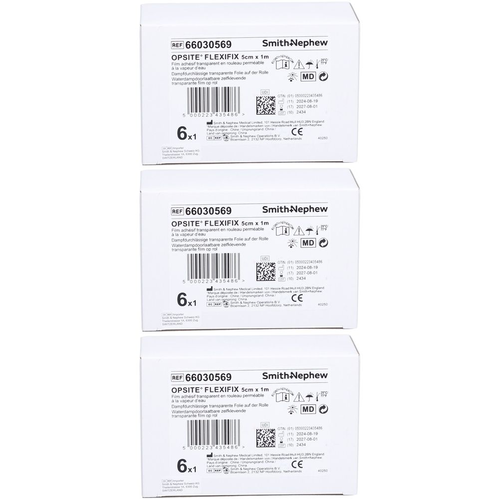 Opsite® Flexifix Transparente, wasserdampfdurchlässige Folie auf Rolle zur Fixierung von Verbänden 5 cm x 1 m