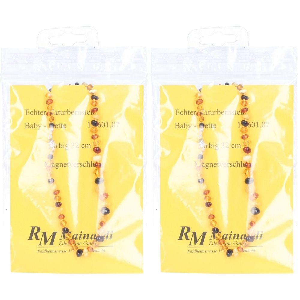 Mainardi Natur Babykette aus Naturbernstein mit Magnetverschluss 32 cm