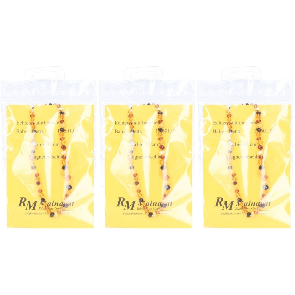 Mainardi Natur Babykette aus Naturbernstein mit Magnetverschluss 32 cm