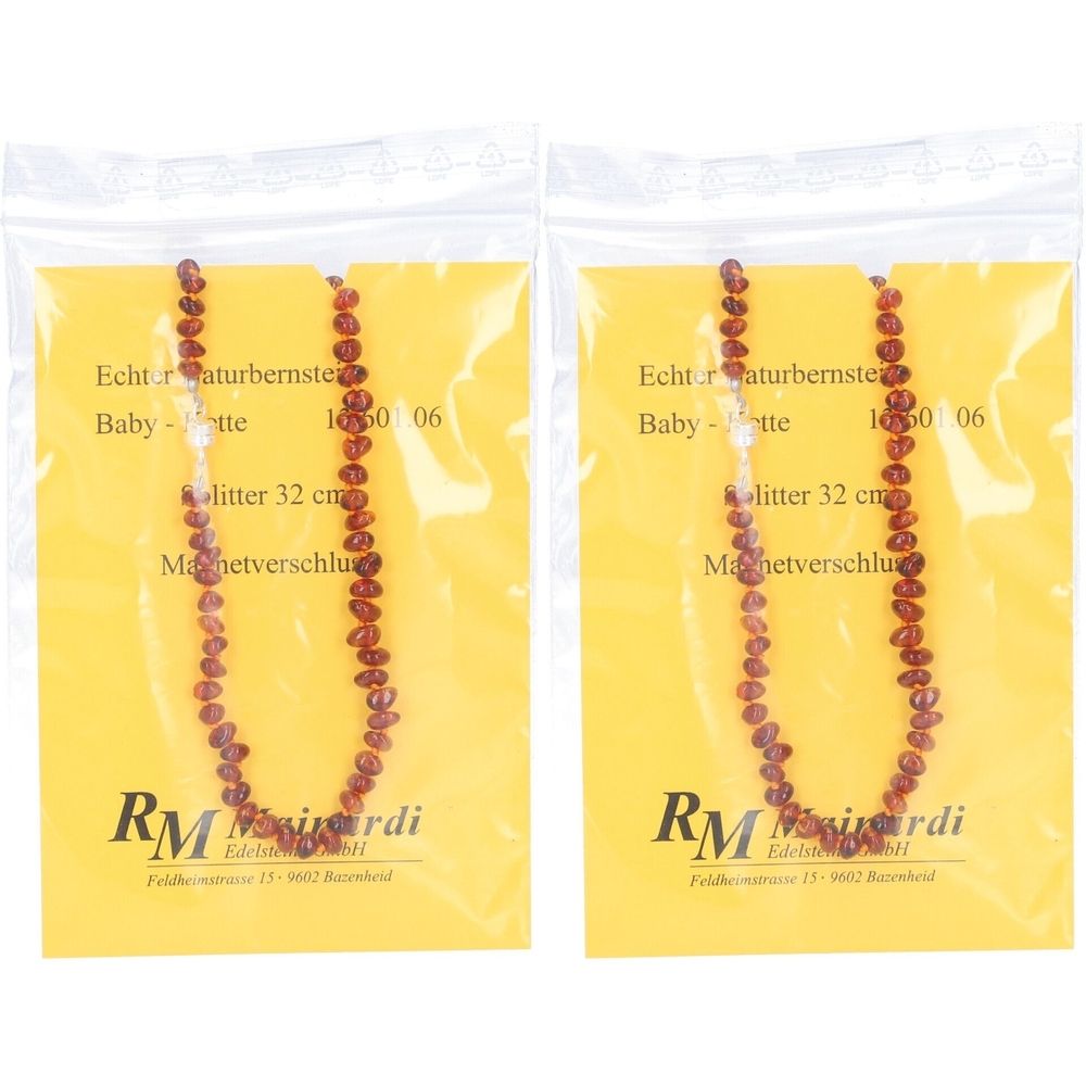 Mainardi Natur Babykette aus Naturbernstein mit Magnetverschluss 32 cm