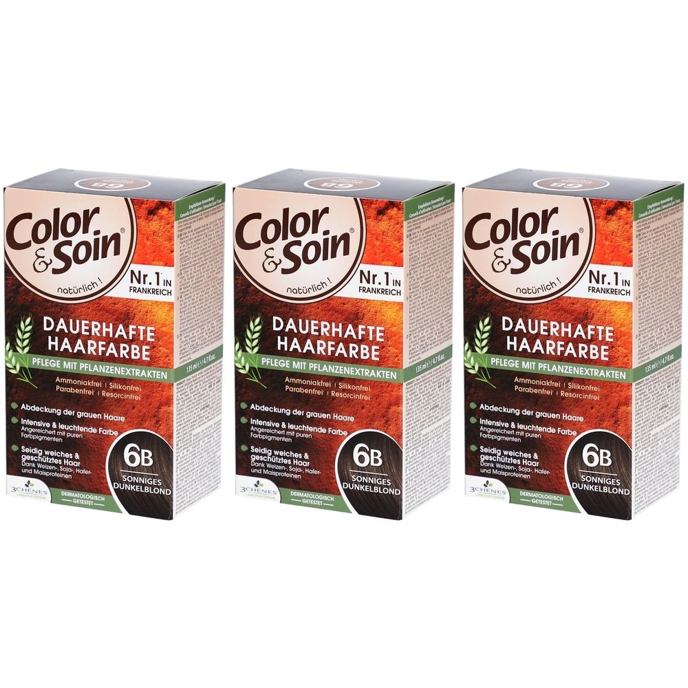 Color & Soin® Dauerhafte Haarfarbe 6B Sonniges Dunkelblond