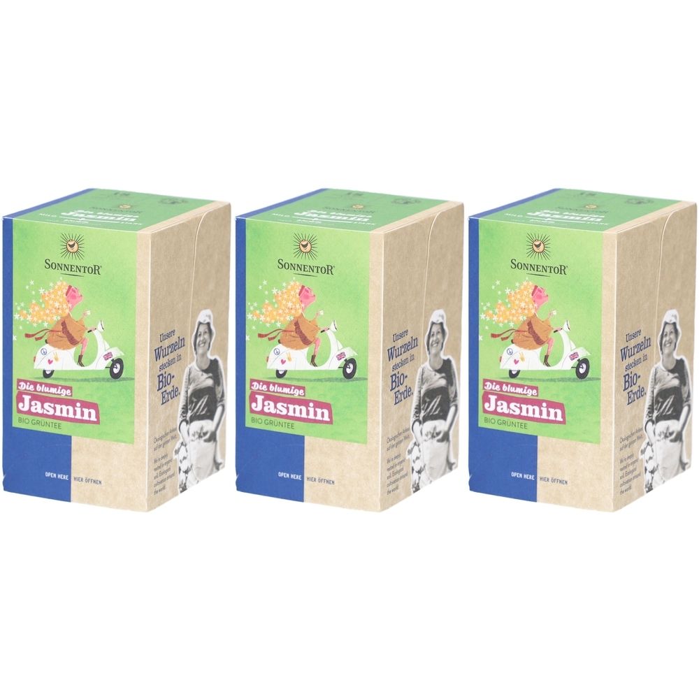 Sonnentor Grüner Tee mit Jasmin bio - Zart blumiger chinesischer Tee