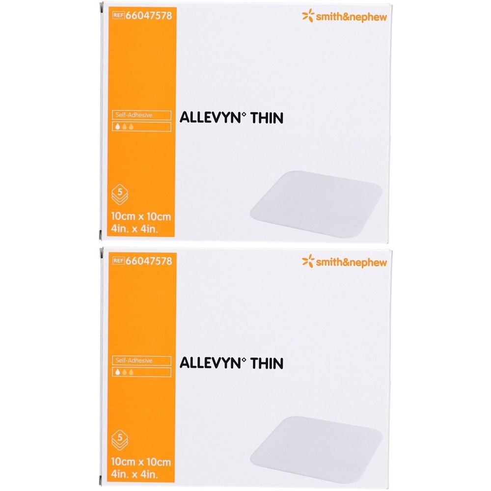 Allevyn Thin Selbstklebender Polyurethanschaumstoffverband 10 x 10 cm