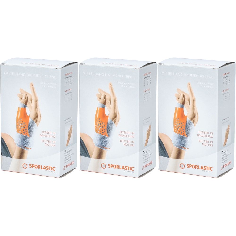 Mittelhand-Daumenschiene beige Gr. M rechts