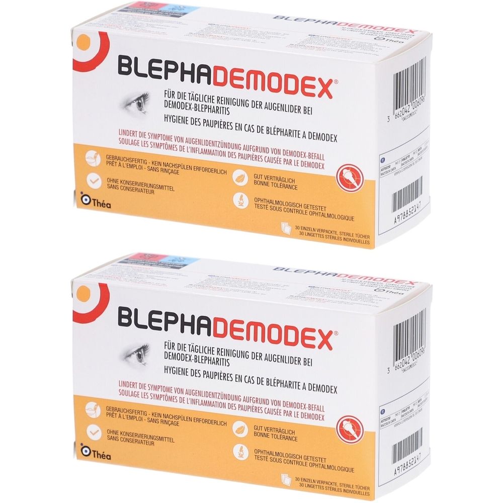 Blephademodex Einzelne sterile Tücher
