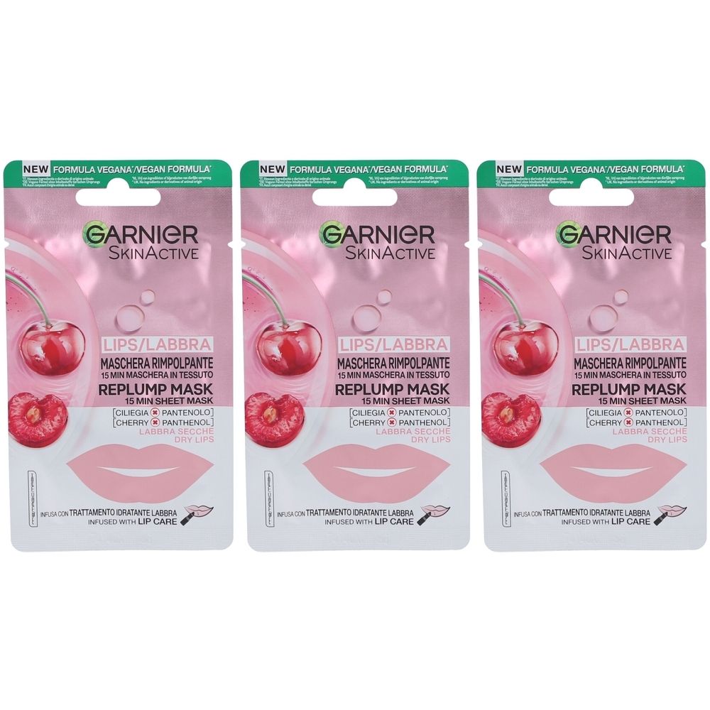 Garnier Masque Tissu Lèvres Kirsche & Panthenol