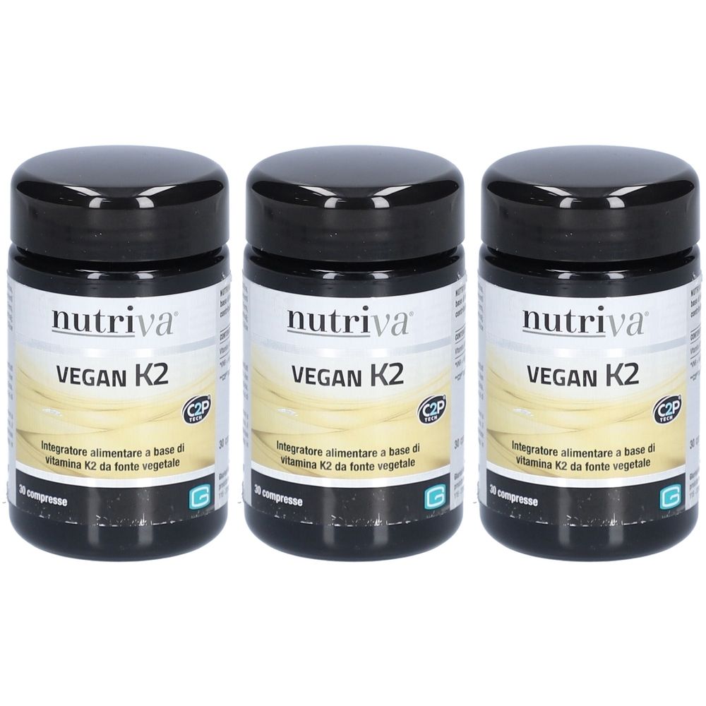 Nutriva Vegan K2 400 mg – 30 Tabletten mit pflanzlichem Vitamin K2