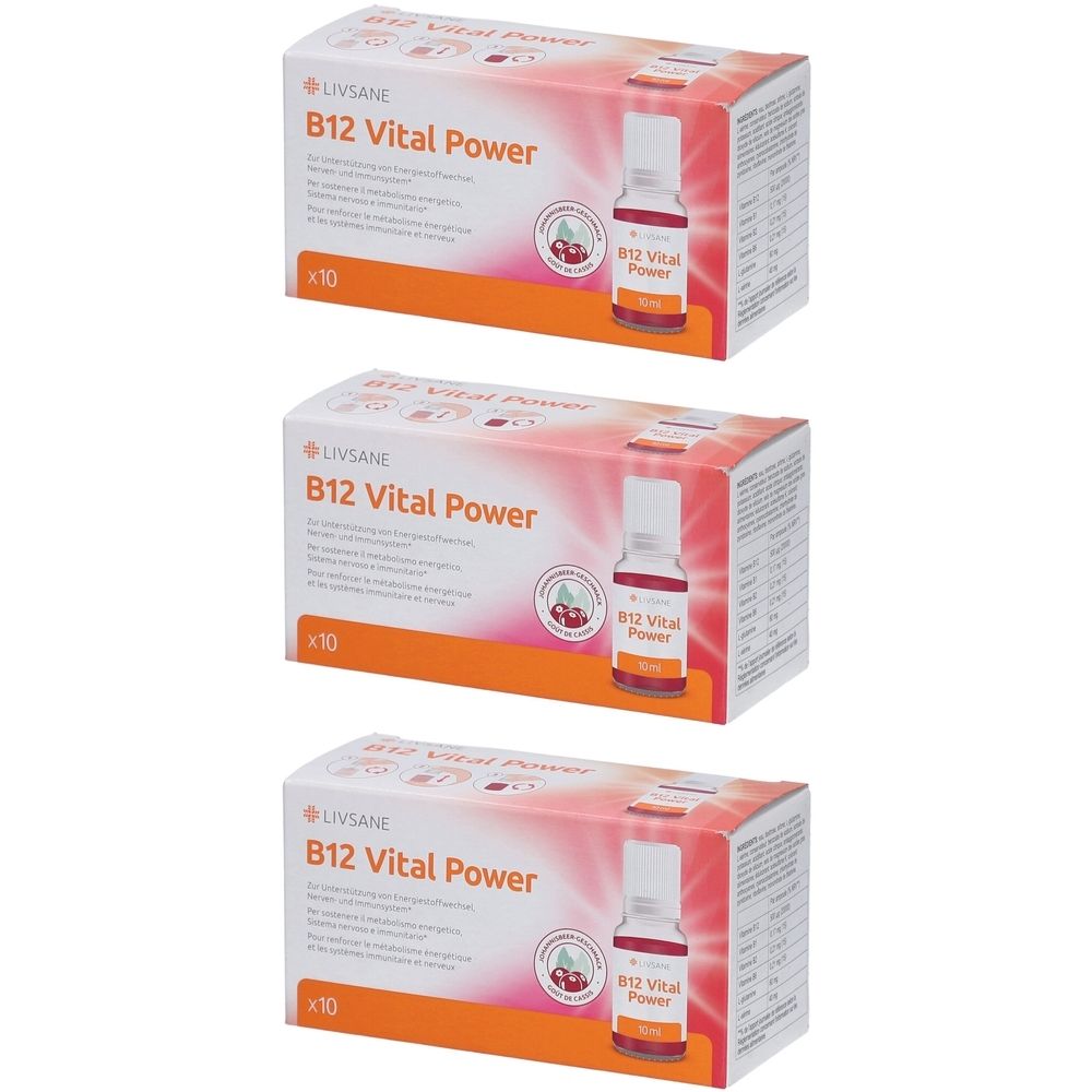 Livsane B12 Vital Power - Schwarze Johannisbeere Geschmack