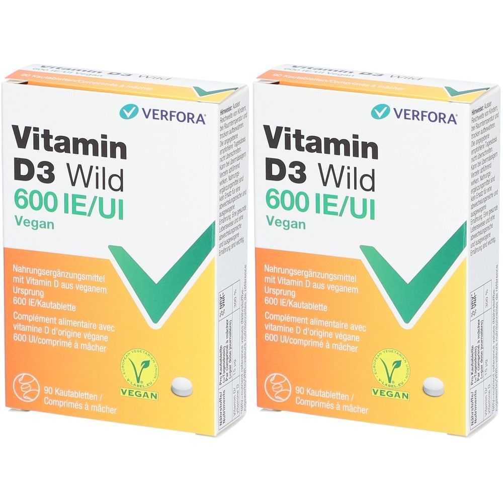 Vitamin D3 Wild Kautablette 600 IE vegan